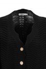 Katrin Uri Sort bølgestrikket bomull 'The Wave Inez' cardigan thumbnail