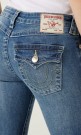 True Religion Arabella 'Joey Low Rise' flare jeans med søm langs ben og flapslommer thumbnail