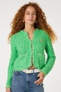 Fabienne Chapot Apple green 'Joshua' bomull /ull /alpakka tweed cardiganjakke thumbnail
