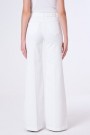 Vicolo Hvit 'Giudith' high waist vid bukse med gullknapper L34 thumbnail