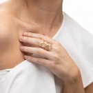 Timi Of Sweden Gull Lucky Outline Flower Ring thumbnail