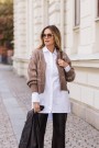 Hést Brown melange with white aplakkamix v-cardigan med zip thumbnail