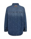 Mos Mosh Mid blue 'Emme Marine Shirt' oversized jeansjakke med diamantstuds thumbnail