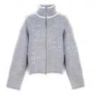 Hést Light Grey with White 'Iben Zip Jacket' thumbnail