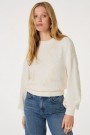 Fabienne Chapot Cosy white 'Edo' bomullmiks genser med broderier av hjerter og stjerner thumbnail