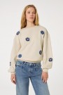 Fabienne Chapot Oatmeal melange 100% organisk bomull 'Luna Sweater' collage med solmerker thumbnail