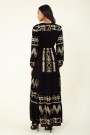 Hale Bob Sort/gull brodert 'Fallin Embroidered Maxi Dress' lang kjole thumbnail