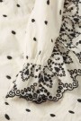 Fabienne Chapot Buttercream 'Josie Blouse' bomull bluse med sorte kontraster thumbnail