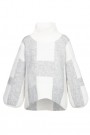 Hést Offwhite with grey stormønstret kidmohairmix genser thumbnail