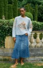 Mos Mosh Blue 'Janet Shane' a-skåret jeansskjørt thumbnail