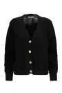 Katrin Uri Sort bølgestrikket bomull 'The Wave Inez' cardigan thumbnail