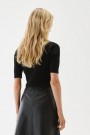 Busnel Sort 'Pilar Top' 100% merino slim-fit topp thumbnail