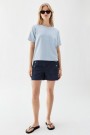 Busnel Ice Blue 'Tessa' boxy tidsriktig t-shirt med logo thumbnail