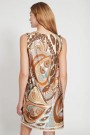 Ana Alcazar Isblåcamel-mønstret ‘Fisky’ microjersey kjole med stenbesetning thumbnail