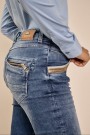 Mos Mosh 'Naomi Wave Jeans' jeans med gull- og glidelåsdetaljer thumbnail