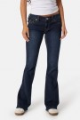 True Religion Muddy Waters 'Joey Low Rise' flare jeans med søm langs ben og flapslommer thumbnail