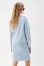 Busnel Ice Blue 'Annika' 100% merino genser med gullknapper. Bestselger! thumbnail