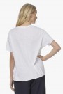 American Vintage Hvit 100% bomull oversized 'Son02fg' t-shirt med råkant og søm bak. Favoritt. thumbnail