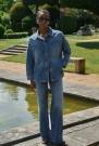 Mos Mosh Mid blue 'Emme Marine Shirt' oversized jeansjakke med diamantstuds thumbnail