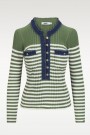 Katrin Uri Green stripe ribbet 'La Striped Pullover' thumbnail