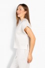 Hést White alyssum collage jersey 'Gabriela Top' v-topp thumbnail