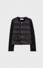 Busnel Sort 'Iva Down Jacket' strikket dunjakke thumbnail