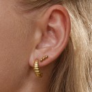 Timi Of Sweden Kali - Croissant Stud Hoop Earrings Stainless Steel thumbnail