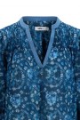 Katrin Uri Indigo 'Casablanca' 100% bomull voile bluse med jeanskantet v-hals thumbnail