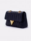 Vicolo Sort 'Belleville Bag Small' veske i vattert kalveskinn thumbnail
