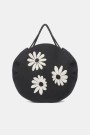 Fabienne Chapot Sort 'Bonnie Flower Bag' bomull med hvite margeritter thumbnail