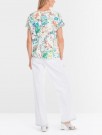 Marc Cain Breath bladmønstret bomullstreth t-shirt thumbnail