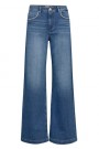 Mos Mosh Blue 'Dara Shane' wide leg high rise jeans med broderte lommer thumbnail