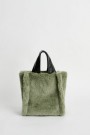 Stand Stand Studio 'Lucille Bag' pea green bag i fuskepels thumbnail