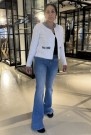 Salsa Jeans Offwhite strikket cardigan med perler og jeanskant. Nydelig! thumbnail