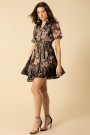 Hale Bob Sortmønstret eksklusiv 'Haley Organza short dress' silke/lin kjole thumbnail