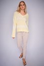 Mos Mosh Feather gray 'Naomi Treasure Pant' tencel bukse med ton i ton broderi ved lomme thumbnail