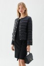 Busnel Sort 'Ida Solid Down Jacket' tynn boblejakke thumbnail