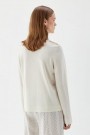 Busnel Ecru 'Annika' 100% merino genser med gullknapper. Bestselger! thumbnail