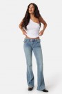 True Religion Peak Spot 'Joey Low Rise' flare jeans med søm langs ben og flapslommer thumbnail