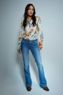 Salsa Denim Blue wonder push up flare jeans L32 thumbnail