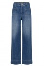 Mos Mosh Blue 'Soey Grendel' wide leg jeans med små lommer og passepoilerte lommer bak thumbnail