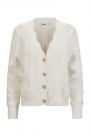 Katrin Uri Hvit bølgestrikket bomull 'The Wave Inez' cardigan thumbnail