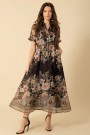 Hale Bob Sortmønstret Haley Organza long Dress thumbnail