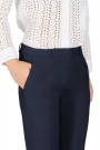 Cambio Dark navy dressbukse 'Krystal' med oppbrett thumbnail