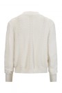 Katrin Uri Hvit bølgestrikket bomull 'The Wave Inez' cardigan thumbnail