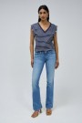 Salsa Denim Blue Wonder push up with pocket bootcut jeans L34 thumbnail