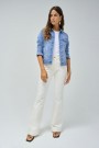 Salsa Jeans Lys blå slim fit jeansjakke thumbnail