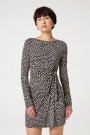 Fabienne Chapot Midnight blue yvette dot hjertemønstret 'Lilo Short Dress' viskose jerseykjole thumbnail