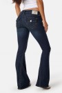 True Religion Muddy Waters 'Joey Low Rise' flare jeans med søm langs ben og flapslommer thumbnail