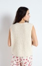 American Vintage Pearl 100% bomull 'Cya19a' boucle vablestrikket vest thumbnail